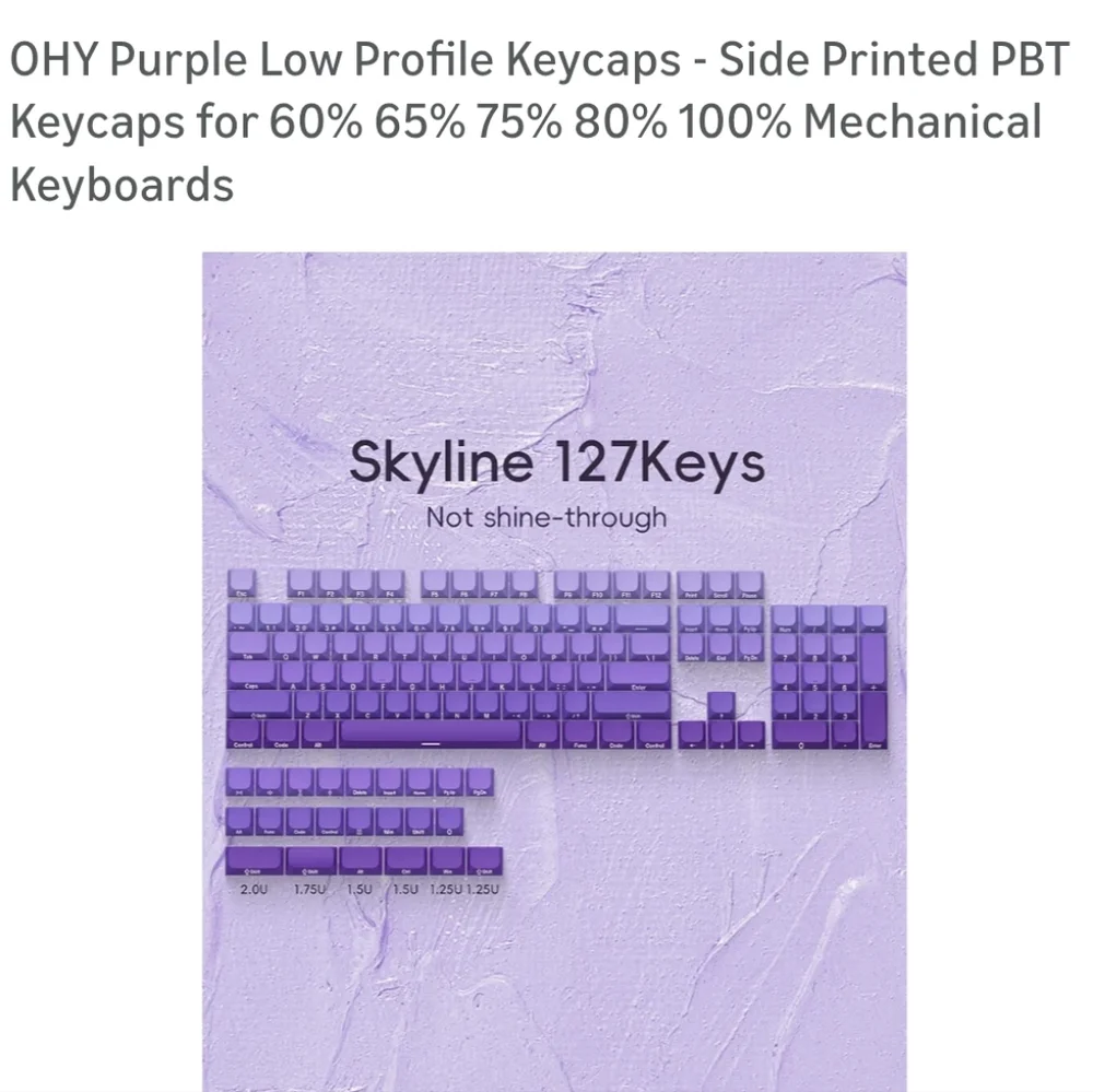 Purple Ombre Keycaps